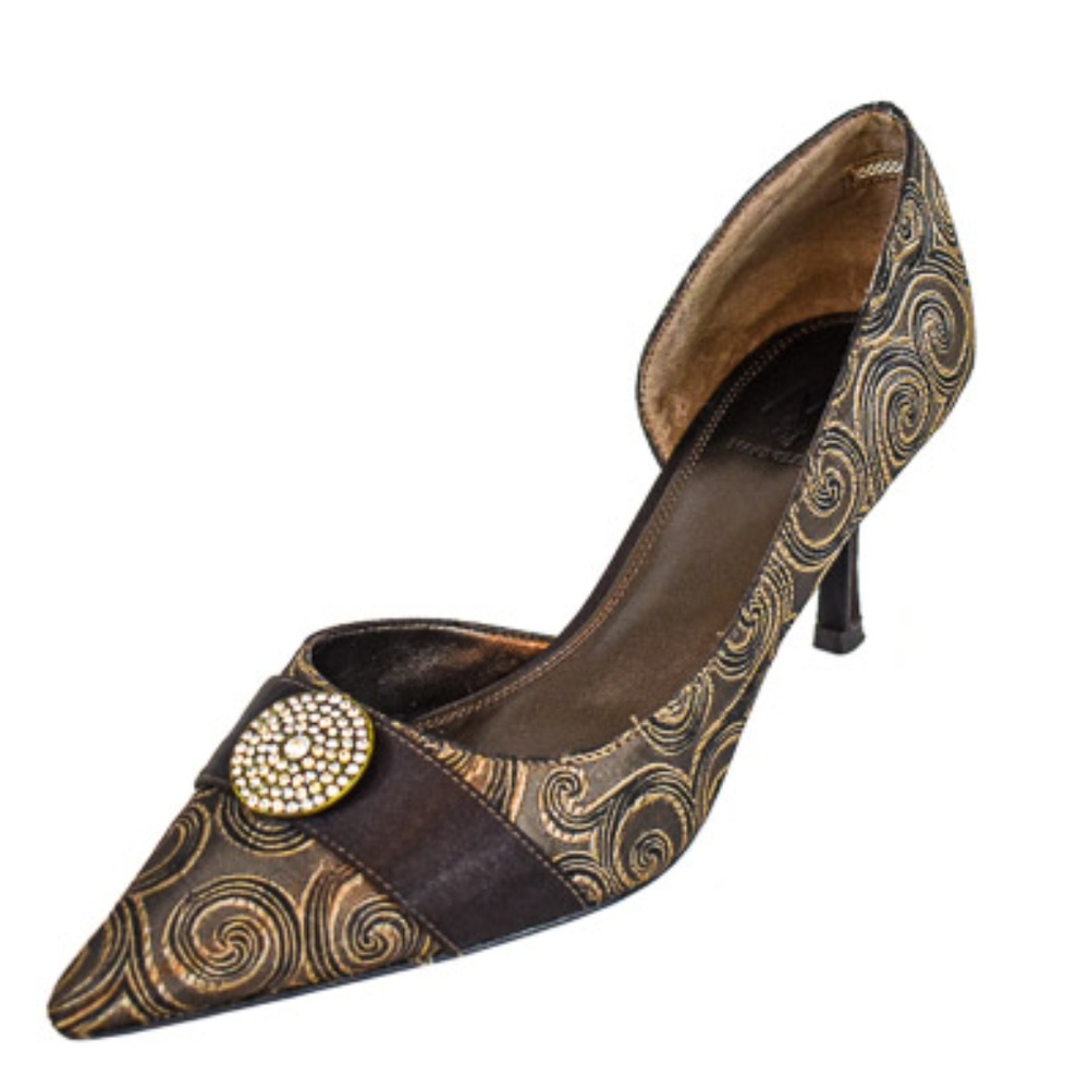 M by Marinelli Paisley D'Orsay Pointed Toe heels